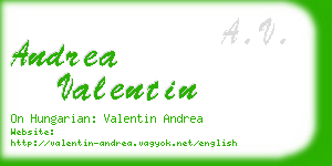 andrea valentin business card